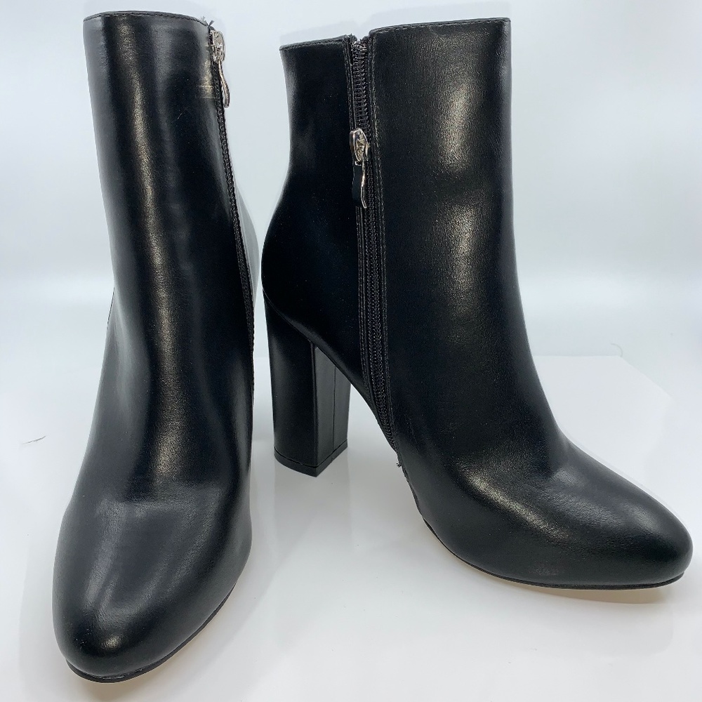 PrettyLittleThing Black Faux Leather Ankle Boot